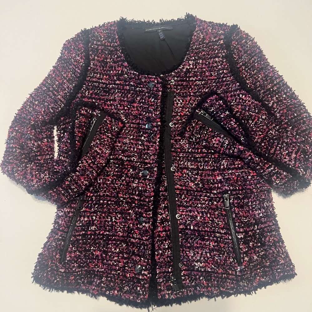 White House Black Market Multicolor Tweed Blazer